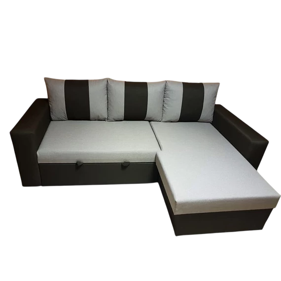 Lux sarokülő szürke - fekete színben