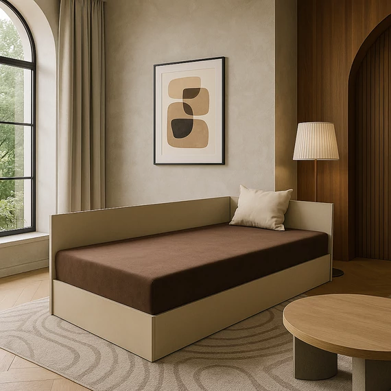 Tokio saroktámlás heverő Beige - Cappuccino színben