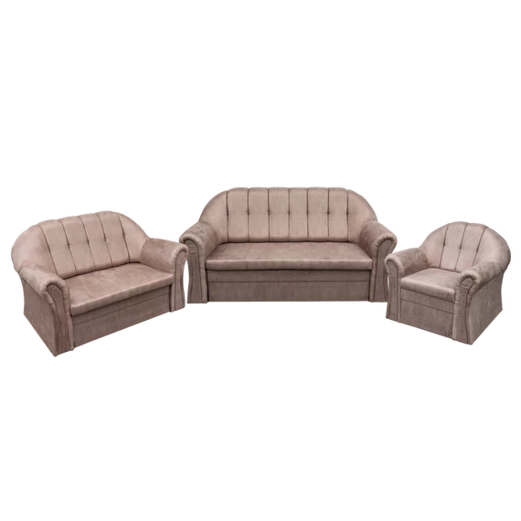 Aliz 3+2+1 ülőgarnitúra világosbarna színben