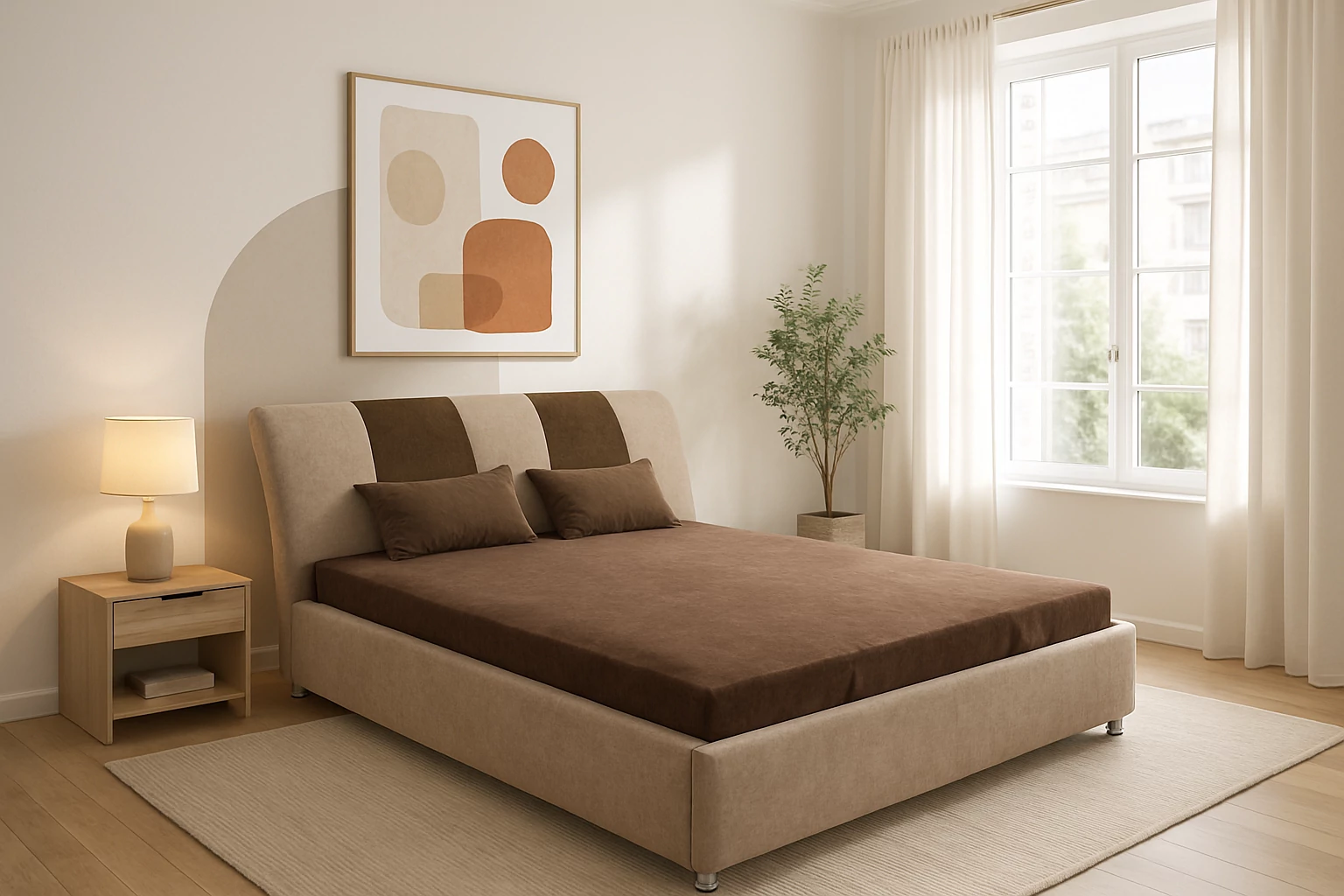 PRESTIGE franciaágy 160 x 200 cm fekvőfelülettel | Barna színben