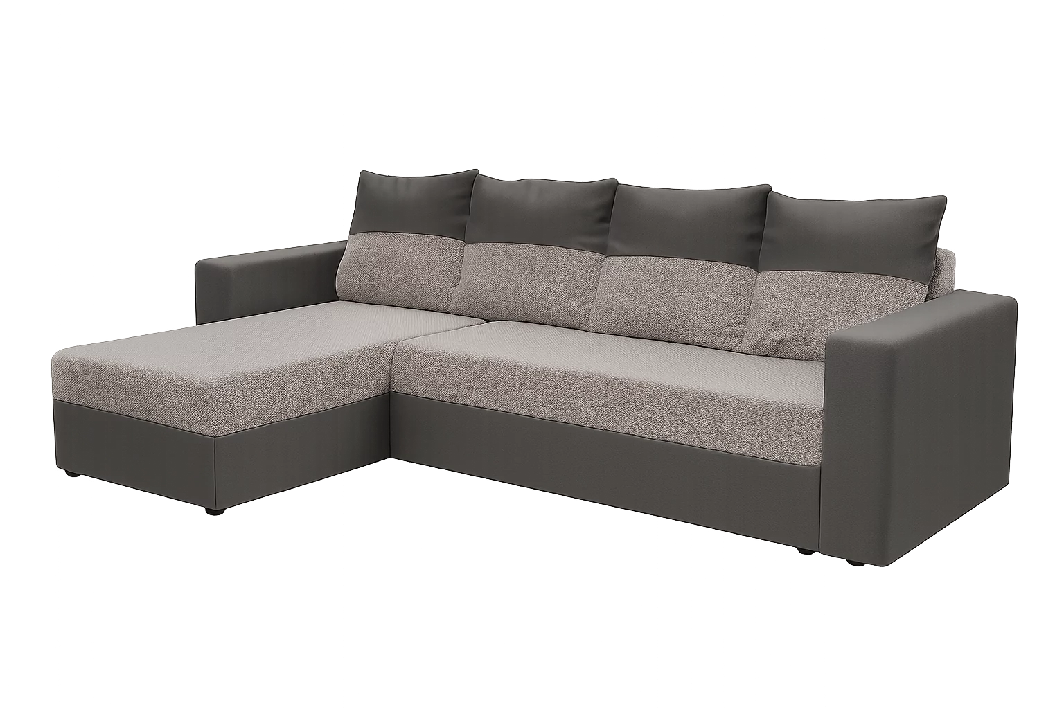 CUBA sarokülő 230 x 145 cm méretben, ágyazható és ágyneműtartós | Világosszürke - Sötétszürke színkombinációban