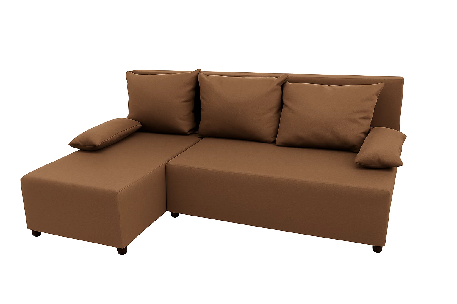 FJORD sarokülő 206 x 146 cm méretben, ágyazható és ágyneműtartós | Sötétbarna színben