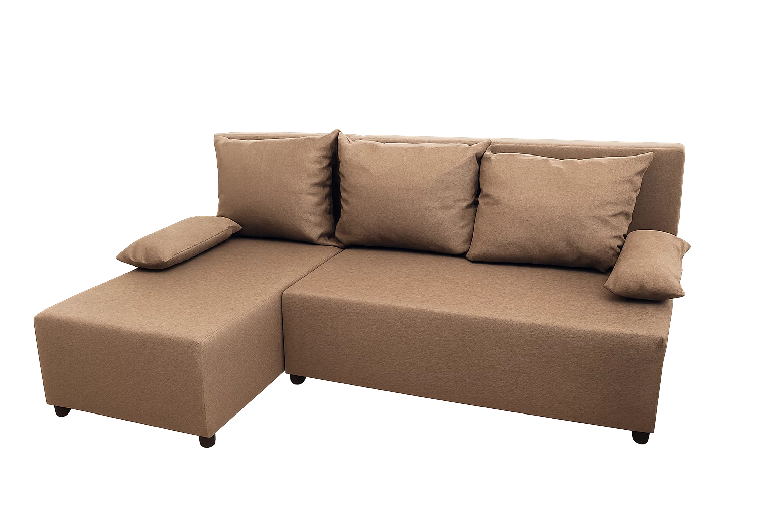 FJORD sarokülő 206 x 146 cm méretben, ágyazható és ágyneműtartós | Világosbarna színben