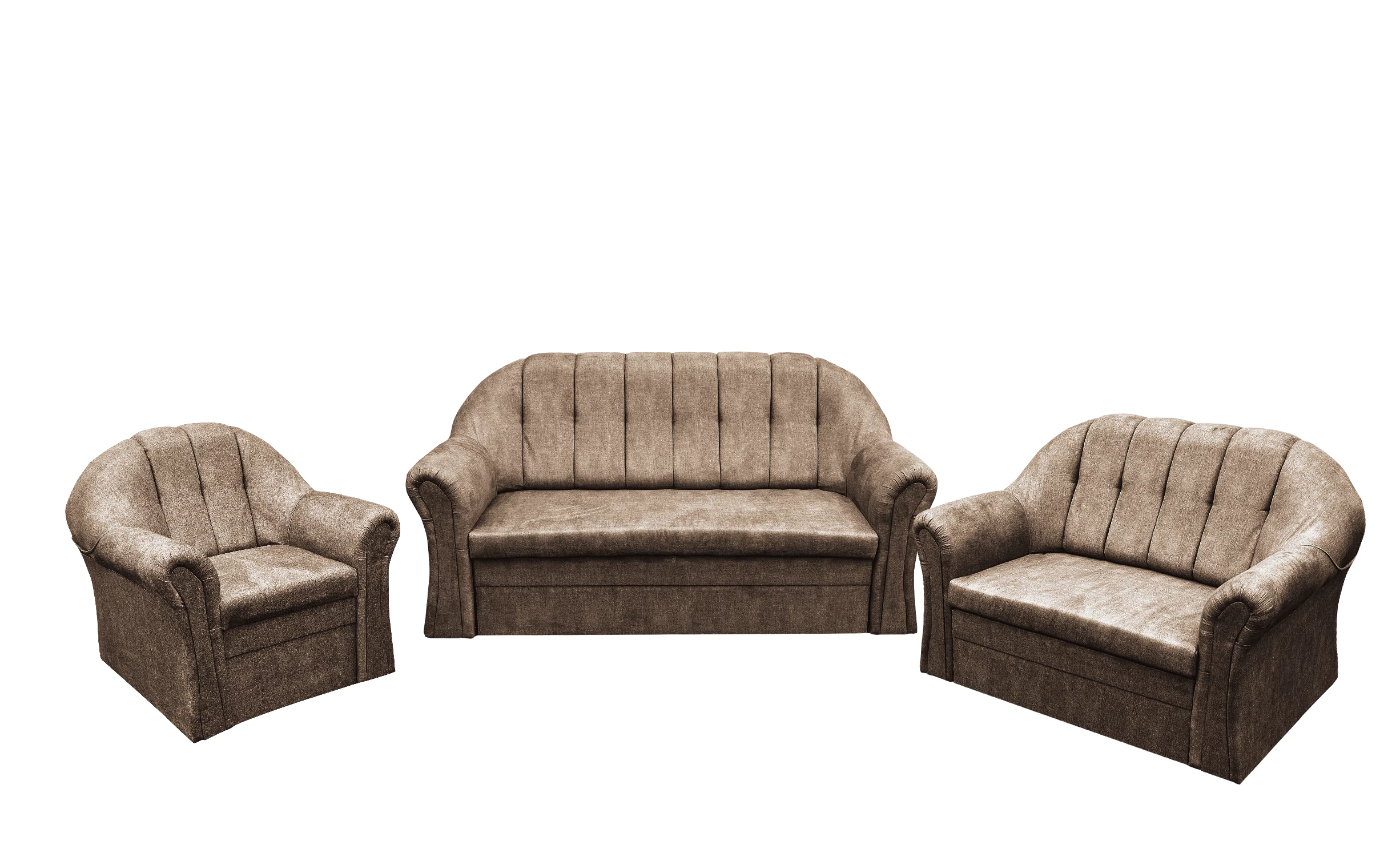 ALIZ 3+2+1 ülőgarnitúra, ágyazható és ágyneműtartós 2-es és 3-as kanapéval | Sötétbarna színben